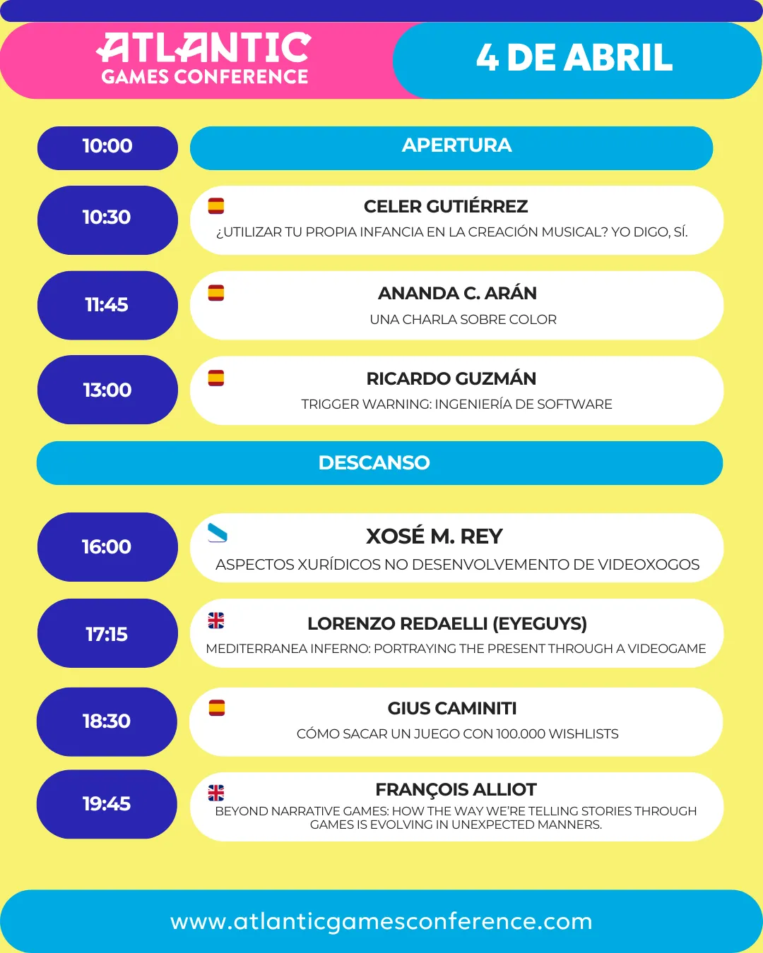 Horario do vernes